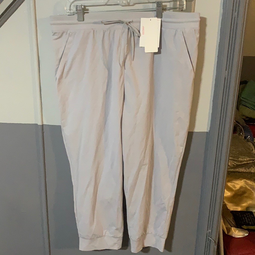 Gray Drawstring Capris